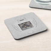 Rustikaler Look Grauer Stone Mouse Pad Untersetzer (Linke Seite)