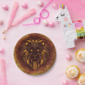 Rustikaler Löwenkopf Pappteller (Party)