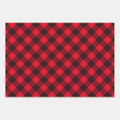 Rustikaler Lumberjack Flannel Weihnachtsbaum Geschenkpapier Set (Vorderseite 3)