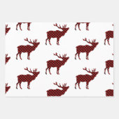 Rustikaler Lumberjack Karierter Urlaub Geschenkpapier Set (Vorderseite 3)