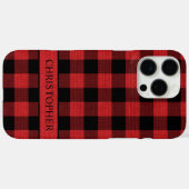 Rustikaler Lumberjack Red Black Buffalo Karierter  Case-Mate iPhone Hülle (Rückseite (Horizontal))