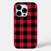 Rustikaler Lumberjack Red Black Buffalo Karo Karie Case-Mate iPhone Hülle (Rückseite)