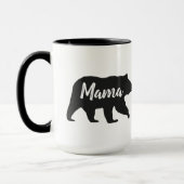 Rustikaler Mama-Bär Einfache Schwarz-Weiß-Kaffee-T Tasse (Links)