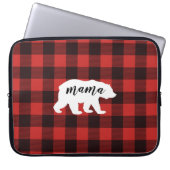 Rustikaler Mama Bear Red & Black Buffalo Kariert Laptopschutzhülle (Vorderseite)