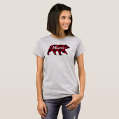 Rustikaler Mama Bear Red Buffalo Kariert T-Shirt (Vorne ganz)
