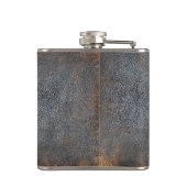 Rustikaler männlicher getragener | Brown Flachmann (Rückseite)