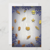 Rustikaler Marine-Goldseeanker-kundenspezifische Einladung (Rückseite)