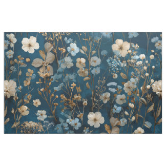Rustikaler marineblauer botanischer eleganter Vint Stoff