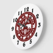 Rustikaler Maronbär pinecon rund um die Uhr (Winkel)