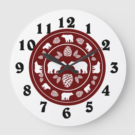 Rustikaler Maronbär pinecon rund um die Uhr (Vorderseite)