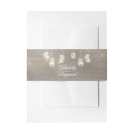 Rustikaler Mason Jar Lights Einladungsbanderole