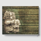 Rustikaler Mason Jar mit Babys Atem Gästebuch (Rückseite)