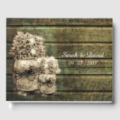 Rustikaler Mason Jar mit Babys Atem Gästebuch (Vorderseite)