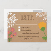 Rustikaler Mason Jar mit Blume auf Papier UAWG Einladungspostkarte (Vorne/Hinten)