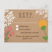 Rustikaler Mason Jar mit Blume auf Papier UAWG Einladungspostkarte (Vorderseite)