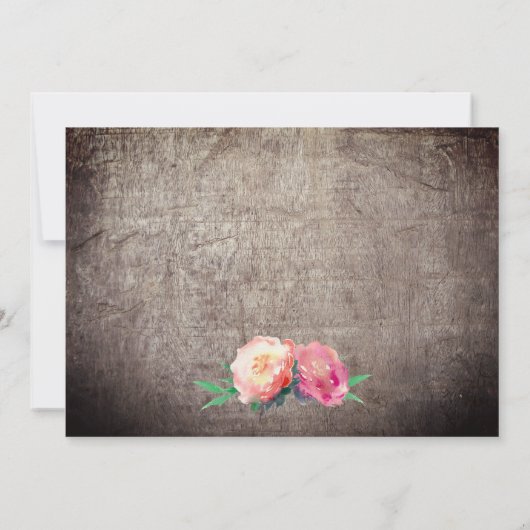 Rustikaler Mason Jar mit Blume Brunch und Bubbly Einladung (Rückseite)