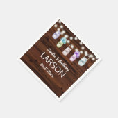 Rustikaler Mason Jar mit Lichtern Hochzeiten Napki Serviette (Ecke)