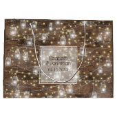 Rustikaler Mason Jar String Lights Romantisch Große Geschenktüte (Rückseite)
