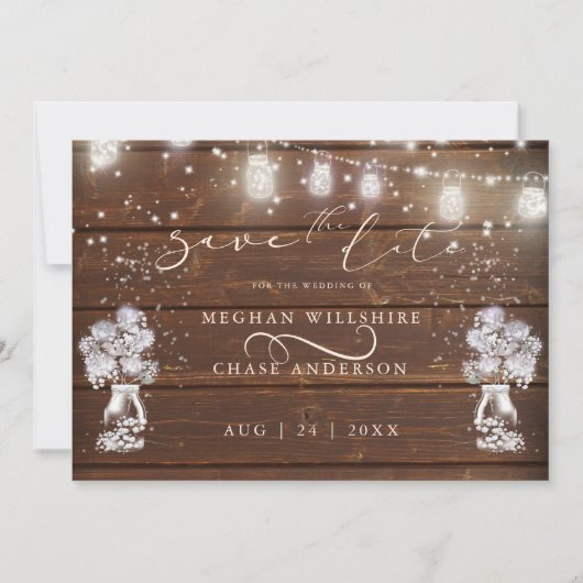 Rustikaler Mason Jar String Lights the BarefootBri (Vorderseite)