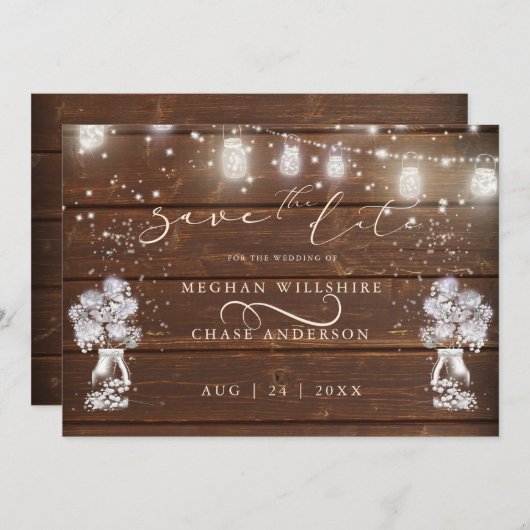 Rustikaler Mason Jar String Lights the BarefootBri (Vorne/Hinten)