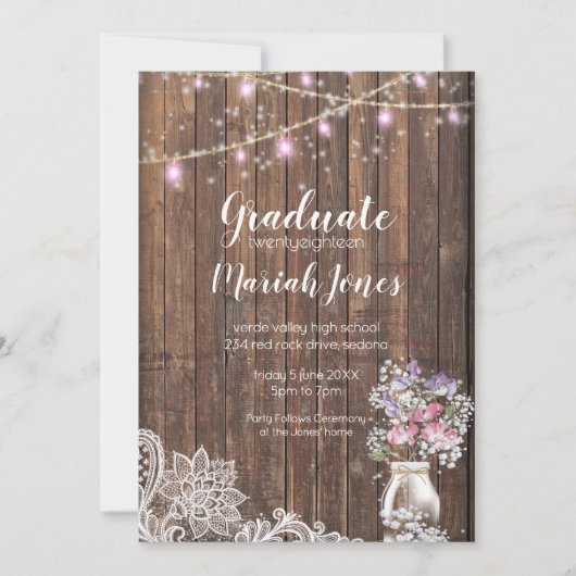 Rustikaler Mason Jar String Lights the BarefootBri Ankündigung (Vorderseite)