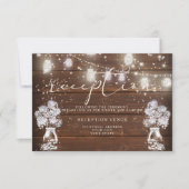 Rustikaler Mason Jar String Lights the BarefootBri Einladung (Vorderseite)