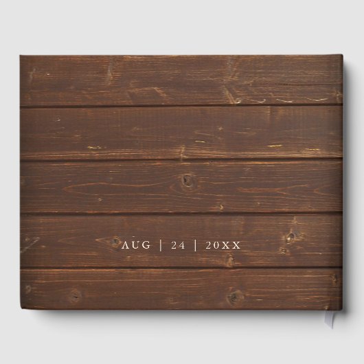 Rustikaler Mason Jar String Lights the BarefootBri Gästebuch (Rückseite)