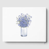 Rustikaler Mason Jar vergesst mich nicht Hochzeit Gästebuch (Rückseite)