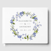 Rustikaler Mason Jar vergesst mich nicht Hochzeit Gästebuch (Vorderseite)