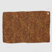 Rustikaler Mauerwerk in Braun- und Goldton Golfhandtuch (Horizontal)