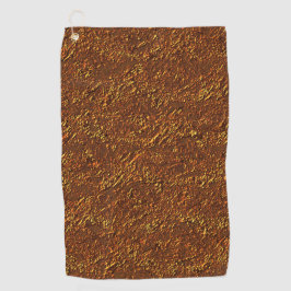 Rustikaler Mauerwerk in Braun- und Goldton Golfhandtuch