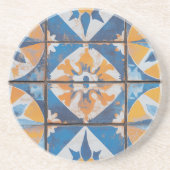 Rustikaler, mediterraner Gemusterter Sandstein Unt Getränkeuntersetzer (Vorne)