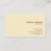 Rustikaler Metallhintergrund Visitenkarte (Rückseite)