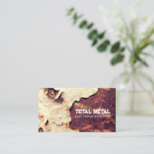 Rustikaler Metallhintergrund Visitenkarte (Stehend Vorderseite)