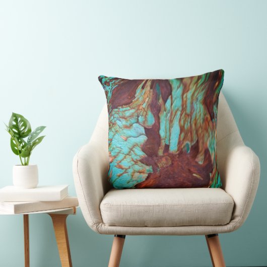 Rustikaler metallischer Rostmaleffekt. Industrieku Kissen (Stuhl )