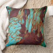 Rustikaler metallischer Rostmaleffekt. Industrieku Kissen (Decke)