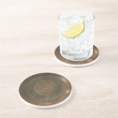 Rustikaler MetallUntersetzer Sandstein Untersetzer (Seite)