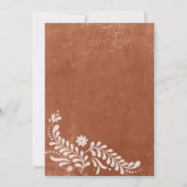 Rustikaler mexikanischer Papel Picado Abschluss Einladung (Rückseite)