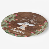 Rustikaler mexikanischer silberner Charro Pappteller (Schrägansicht)