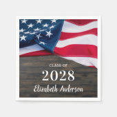 Rustikaler militärischer Abschluss - Patriotische  Serviette (Vorderseite)