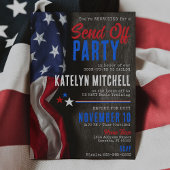 Rustikaler militärischer Fester, der das Party ver Einladung