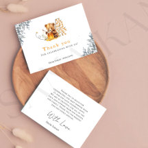 Rustikaler Minimalbär Honig 4. Geburtstag Danke