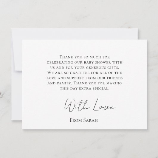 Rustikaler Minimalbär Honig 4. Geburtstag Danke (Rückseite)