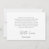 Rustikaler Minimalbär Honig 5. Geburtstag Danke (Rückseite)