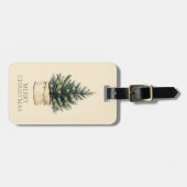 Rustikaler Minimaler Weihnachtsbaum Gepäckanhänger (Vorderseite horizontal)