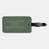 Rustikaler Minimaler Weihnachtsbaum Gepäckanhänger (Rückseite horizontal)