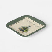 Rustikaler Minimaler Weihnachtsbaum Pappteller (Gewinkelt)