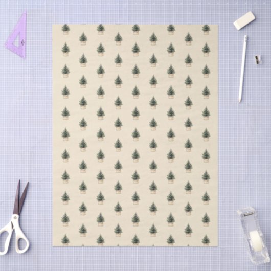 Rustikaler Minimaler Weihnachtsbaum Seidenpapier (Basteln)