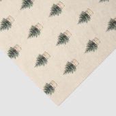 Rustikaler Minimaler Weihnachtsbaum Seidenpapier (Detail)