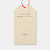 Rustikaler Minimaler Weihnachtsbaumurlaub Geschenkanhänger (Rückseite)